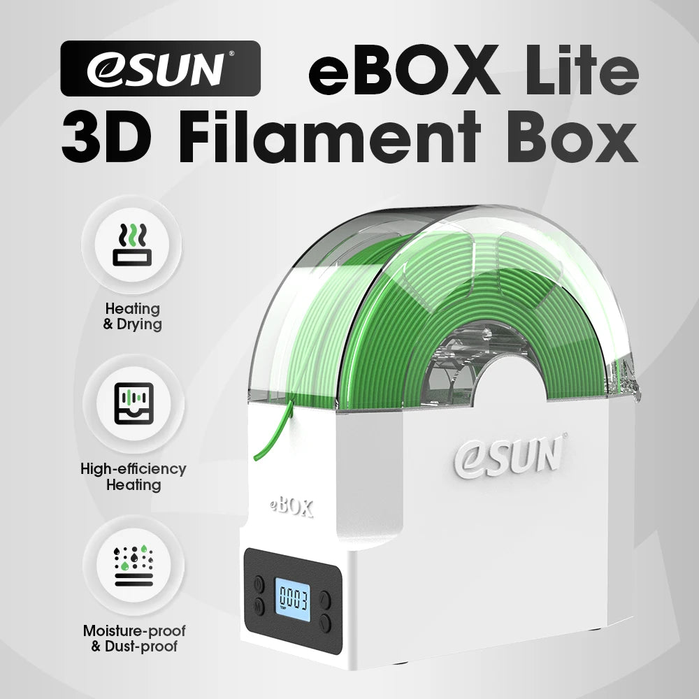 ESUN 3D Filament Dryer Box PLA+ PETG TPU 95A Storage Box Dry Holder EVACUUM KIT 3D Printing Accessories Dryer Box for Filament