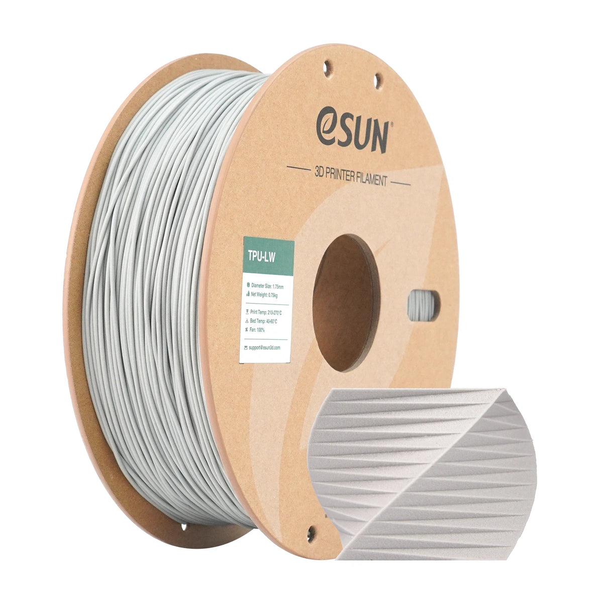 ESUN Light Weight TPU 3D Filament 1.75MM 10PCS 7.5KG TPU-LW 3D Printer Filaments for Bambu Lab DIY Aircraft 3D Foaming Filaments