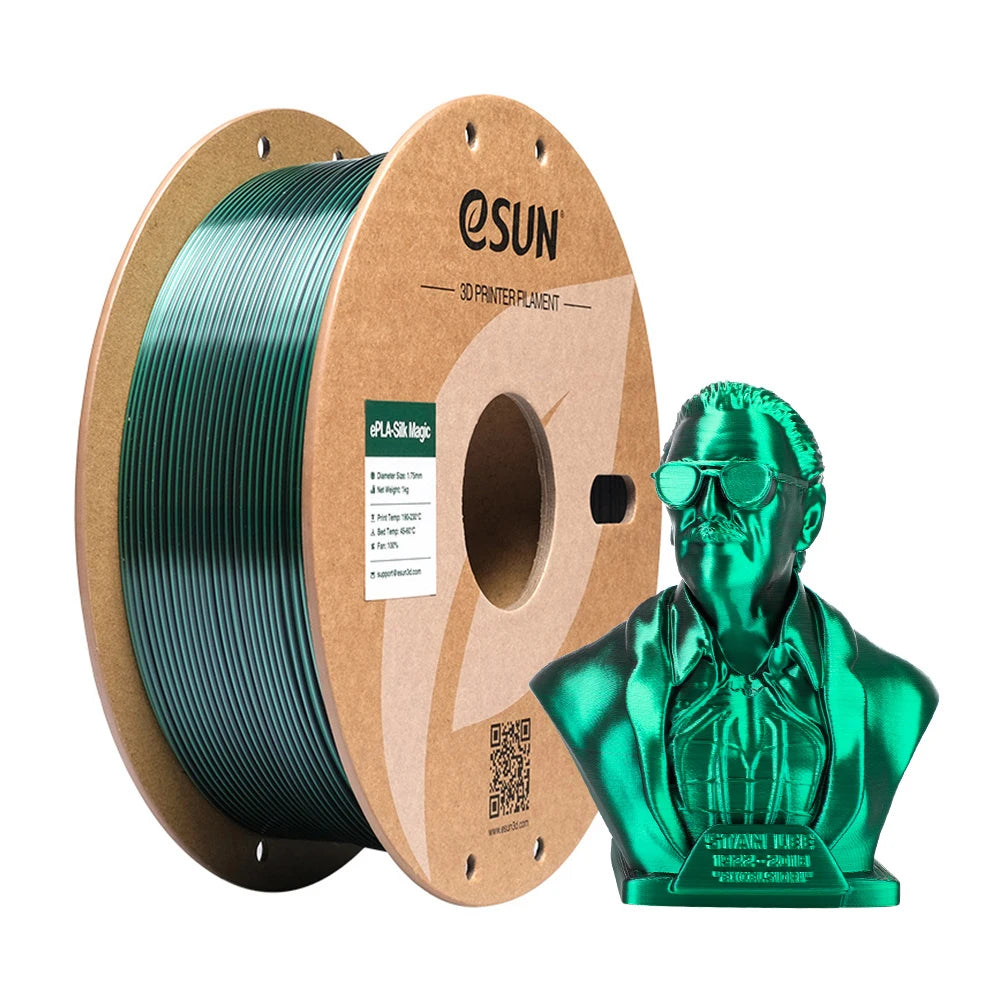 ESun Silk PLA Filament For 3D Printer Magic Silk PLA 1.75mm 1KG Spool Two / Three Colors Printing Mystic PLA 3D Printer Filament