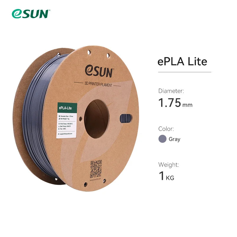 ESUN Fast Printing PLA Filament for 3D Printer 1.75mm 3D Printer Filament 1KG (2.2 LBS) Spool 3D Upgraded PLA for Bambu Lab