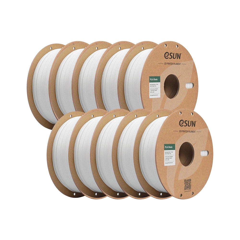 ESUN PLA-Basic 3D Filament 1.75MM 10KG 3D Printer Filaments For Bambu Lab 10PCS Bundle Upgraded PLA Filament Fast Printing PLA
