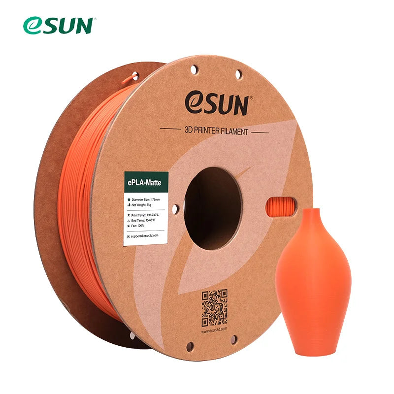 ESUN PLA Matte 3D Printer Filament 1.75mm Dimensional +/- 0.03mm 1KG (2.2 LBS) Spool 3D Printing Material For 3D Printers