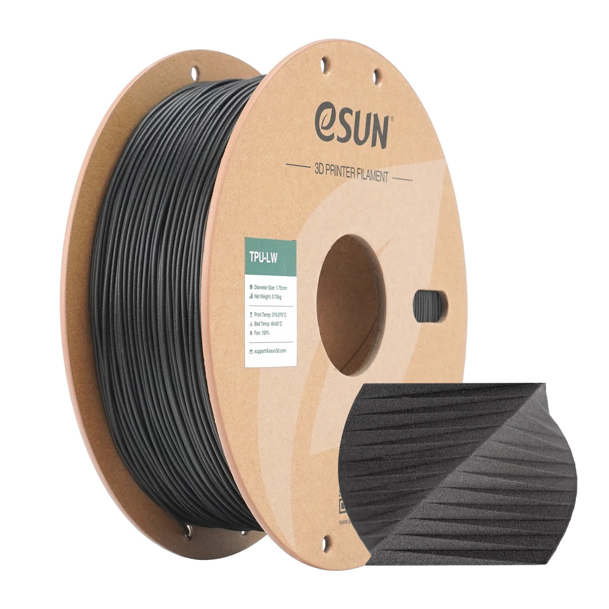 ESUN Light Weight TPU 3D Filament 1.75MM 10PCS 7.5KG TPU-LW 3D Printer Filaments for Bambu Lab DIY Aircraft 3D Foaming Filaments