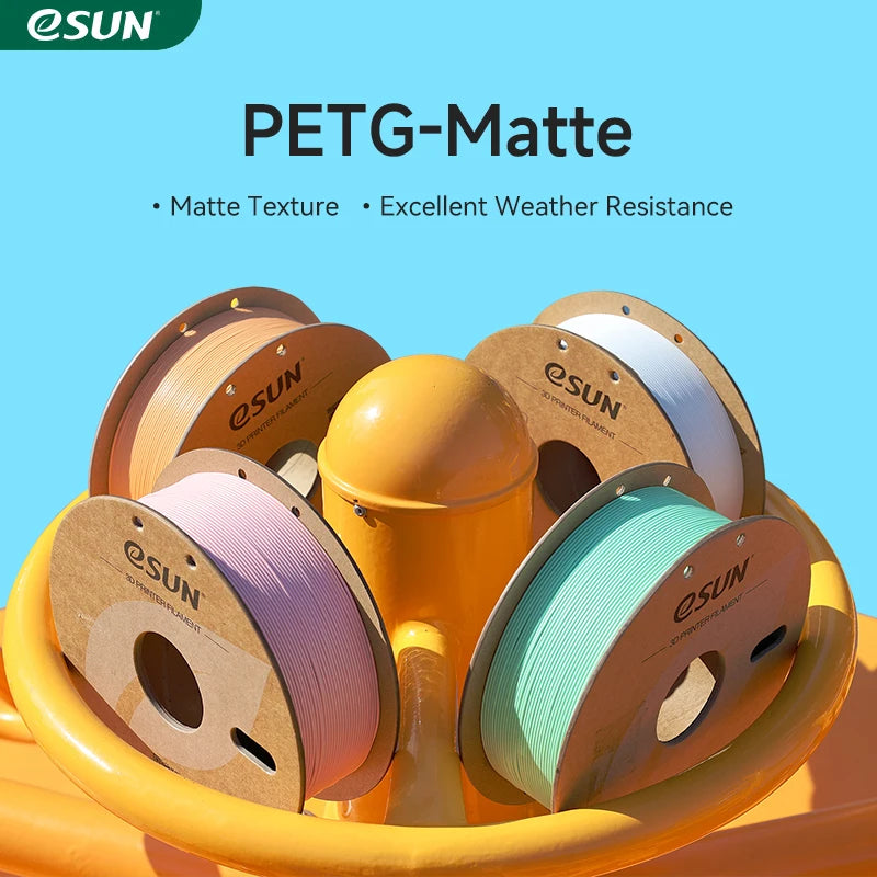 ESUN PETG Filament Matte PETG 1KG 1.75MM for Bambu Lab Upgraded PETG-Matte High Strength 3D Printing Filament for 3D Printer