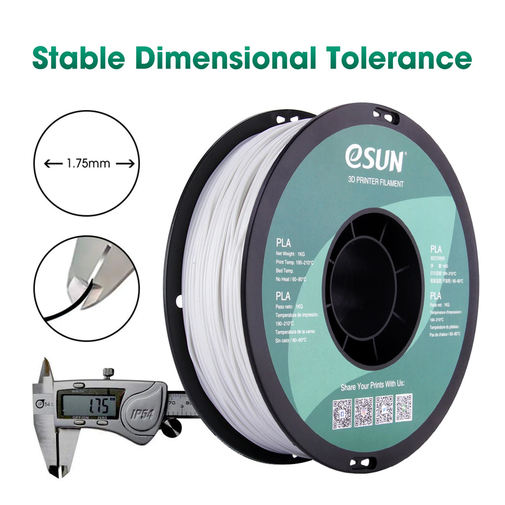 ESUN PLA Filament 1.75mm Glow in the Dark PLA 3D Printer Material 1KG Spool Luminous 3D Printing Filament for 3D Printer