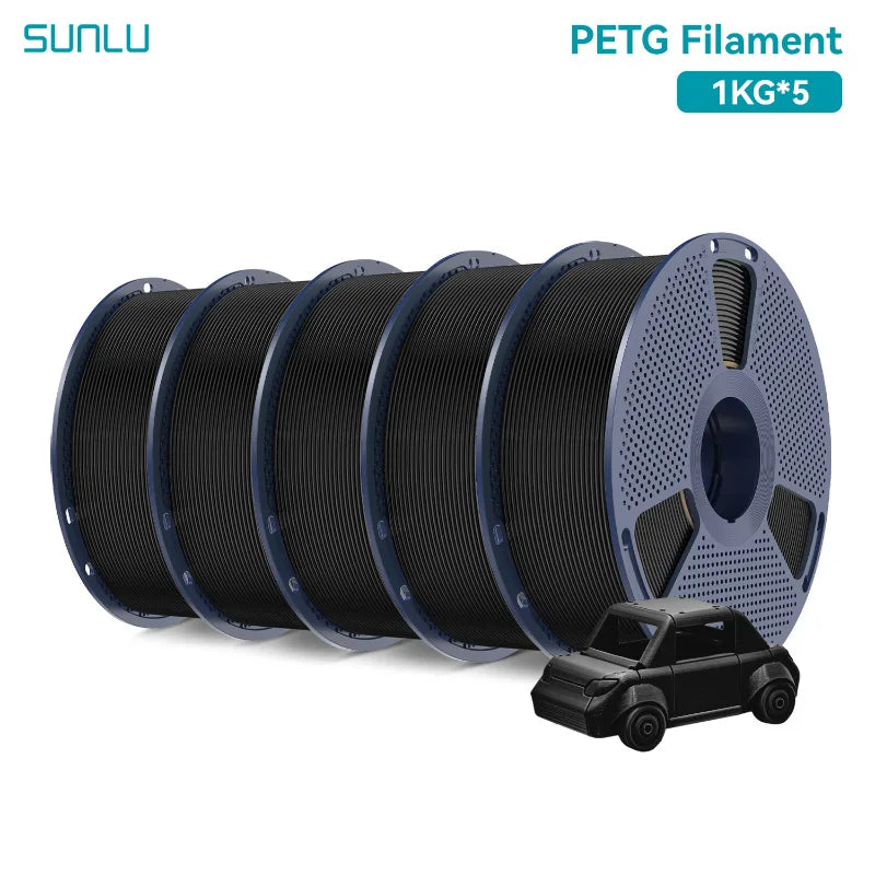 SUNLU PETG 3D Filament 1KG 3 Rolls 1.75mm +/-0.02MM 3D Printing Filament Neatly Wound Filament Vacuum Packing Fast Shipping