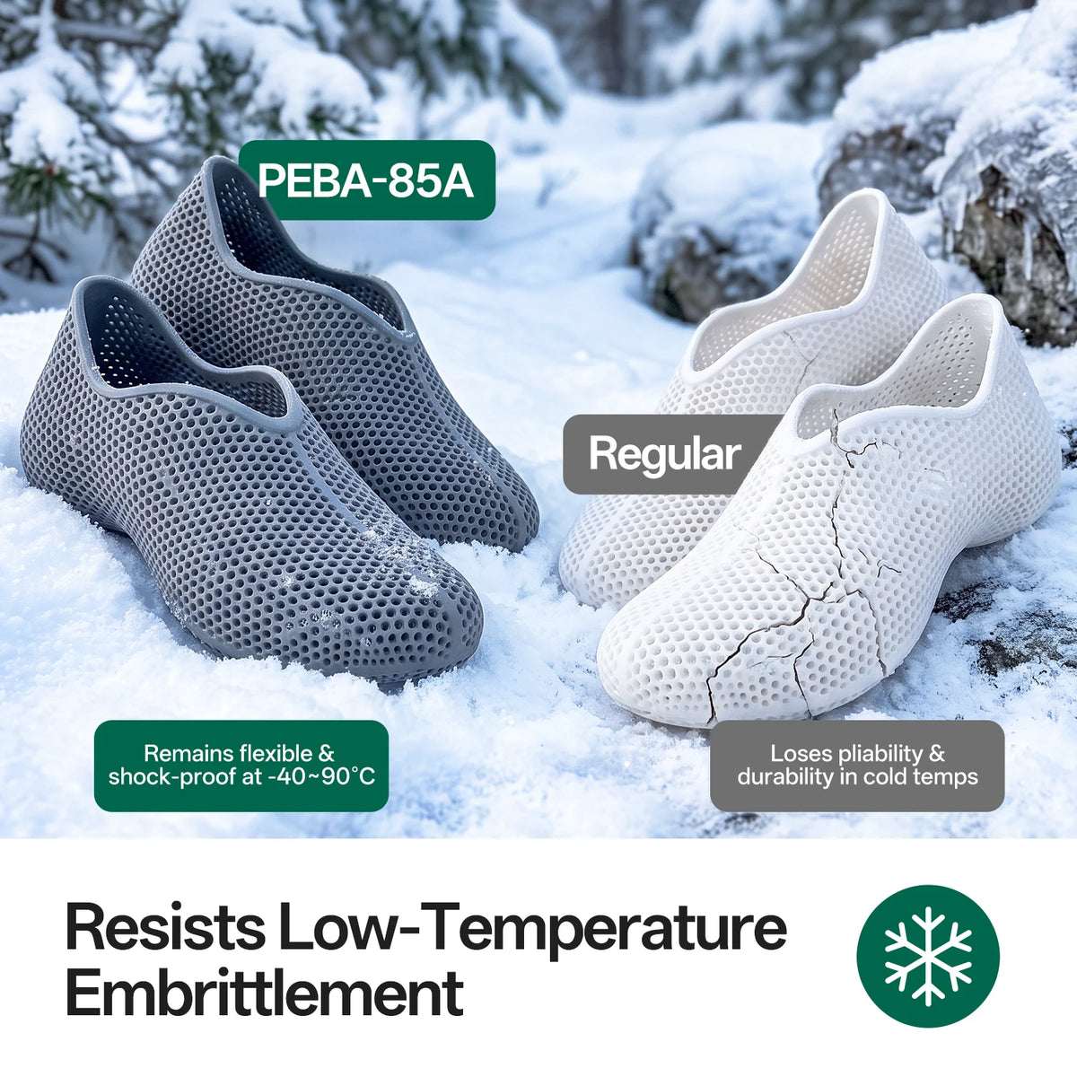 ESUN 3D Filament PEBA-85A 3D Printing Filament 0.8KG 1.75MM High Resilience PEBA-85A For Bambu Lab Cold Resistance PEBA Filament