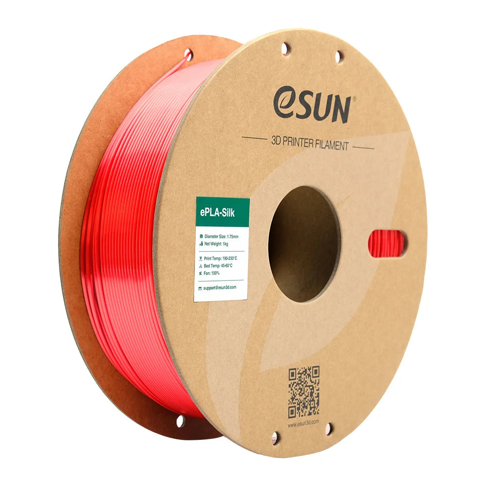 ESUN Silk PLA Filament 1.75mm Silk PLA 3D Printer Filament 1KG (2.2 LBS) Spool 3D Materials for 3D Printers DIY Artwork Printing