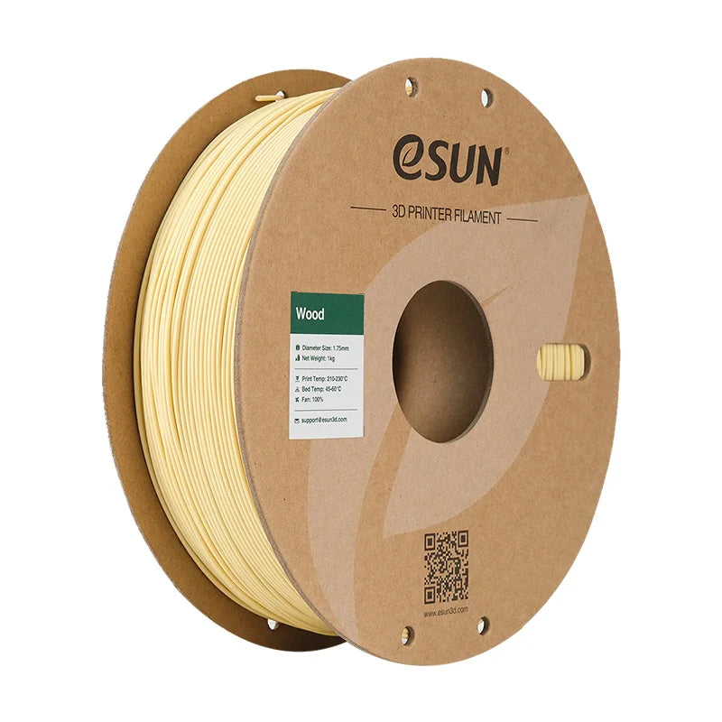 ESUN 3D Printer Filaments 1.75mm Wood PLA 1KG (2.2 LBS) Spool 3D Printing Material for 3D Printers Wood PLA Filament