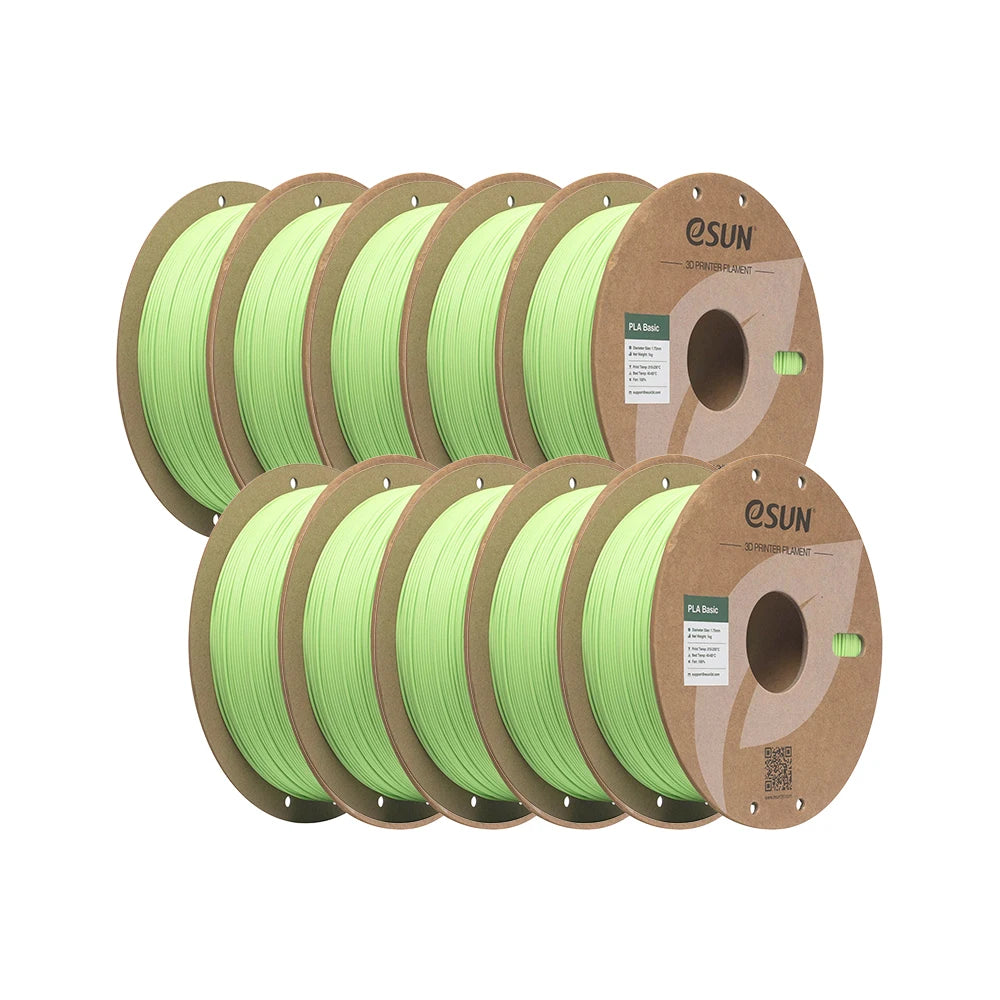 ESUN PLA-Basic 3D Filament 1.75MM 10KG 3D Printer Filaments For Bambu Lab 10PCS Bundle Upgraded PLA Filament Fast Printing PLA