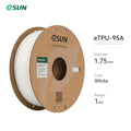 ESUN Flexible TPU Filament 1.75mm, TPU 95A 3D Printer Filament 1KG 2.2 LBS Spool 3D Printing Material For 3D Printers TPU 95A