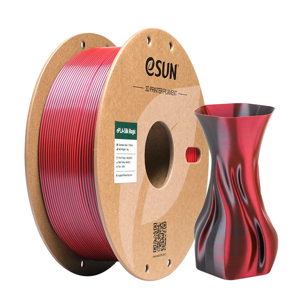 ESun Silk PLA Filament For 3D Printer Magic Silk PLA 1.75mm 1KG Spool Two / Three Colors Printing Mystic PLA 3D Printer Filament