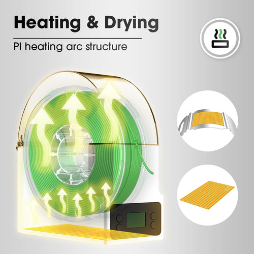 ESUN 3D Filament Dryer Box PLA+ PETG TPU 95A Storage Box Dry Holder EVACUUM KIT 3D Printing Accessories Dryer Box for Filament