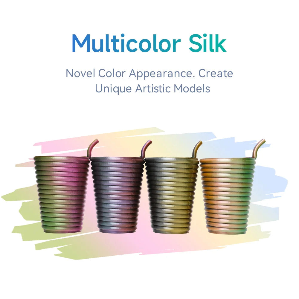 ESun Silk PLA Filament For 3D Printer Magic Silk PLA 1.75mm 1KG Spool Two / Three Colors Printing Mystic PLA 3D Printer Filament