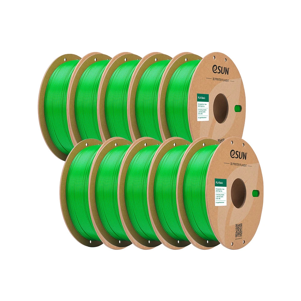ESUN PLA-Basic 3D Filament 1.75MM 10KG 3D Printer Filaments For Bambu Lab 10PCS Bundle Upgraded PLA Filament Fast Printing PLA