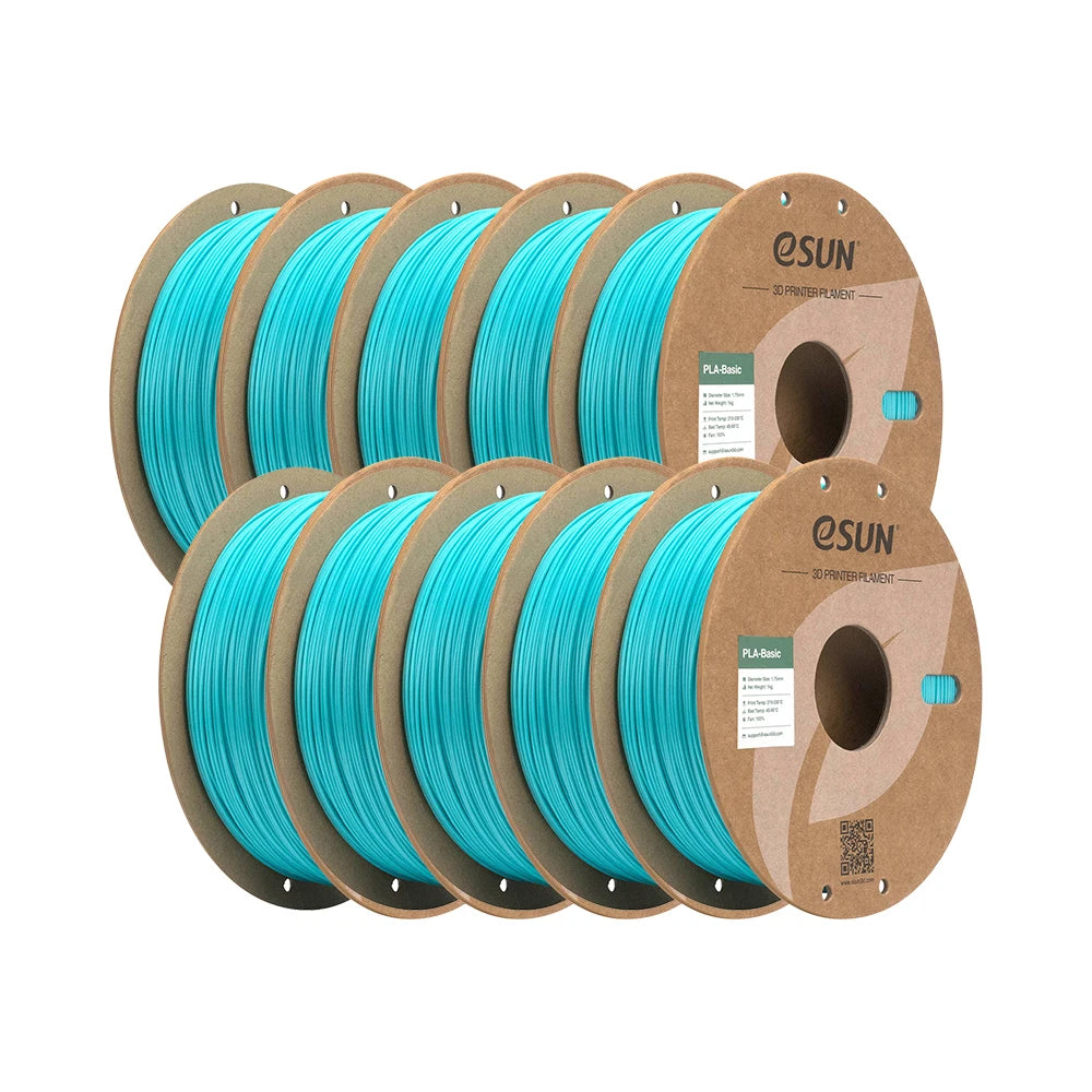 ESUN PLA-Basic 3D Filament 1.75MM 10KG 3D Printer Filaments For Bambu Lab 10PCS Bundle Upgraded PLA Filament Fast Printing PLA