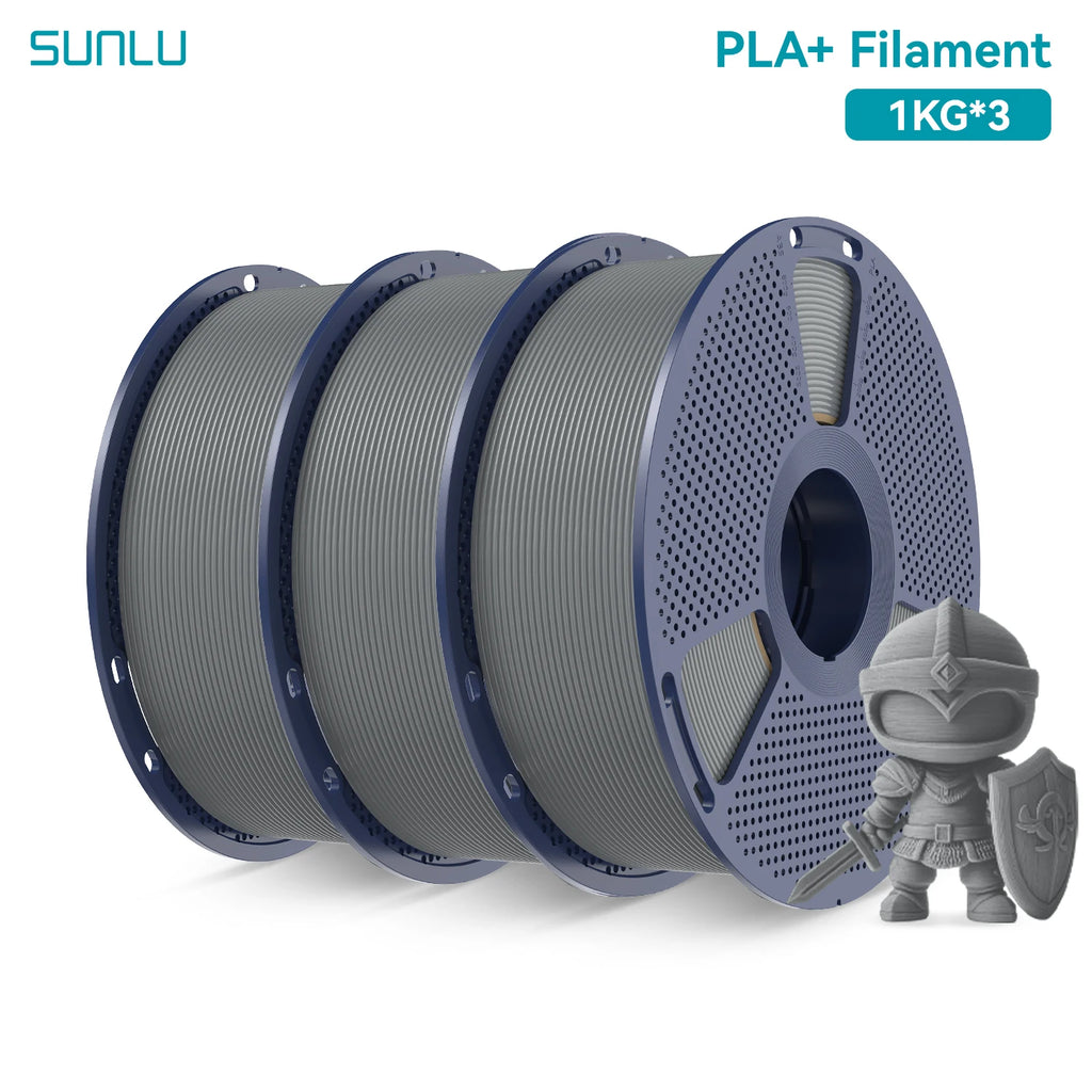 SUNLU PLA+ PLA Plus 1.75mm 3D Filament 3KG 1KG/Roll  - 300mm/s Speed, No Bubbles, ±0.02mm Accuracy, Eco Material From US Local