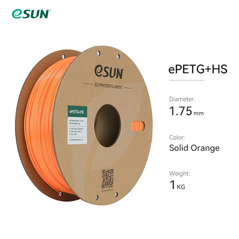 ESUN High-Speed PETG Filament 1.75MM 1KG 3D Printer Filament Fast Printing PETG 3D Filament for Bambu Lab Fast Printer Filament