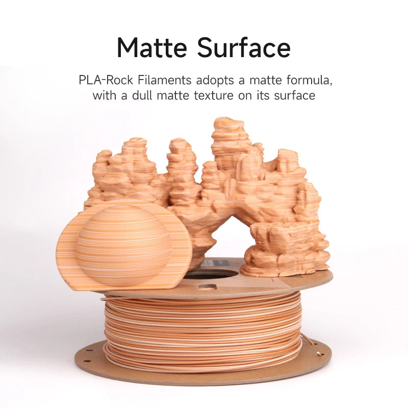 ESUN PLA 3D Printer Filament PLA Rock 3D Filament 1KG Rock Circle Frosted Filament for Bambu Lab Dual Color Rock 3D Filament