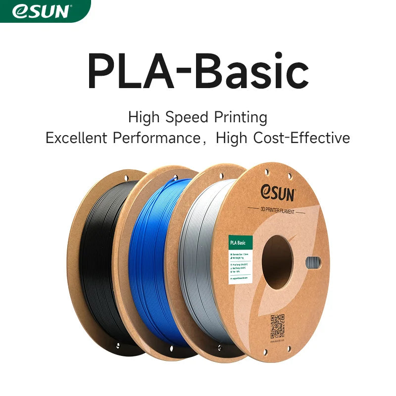 ESUN PLA 3D Filament Basic PLA 3D Printer Filament For Bambu Lab 1KG 1.75MM Upgraded PLA DIY Art PLA-Basic Fast 3D PLA Filament