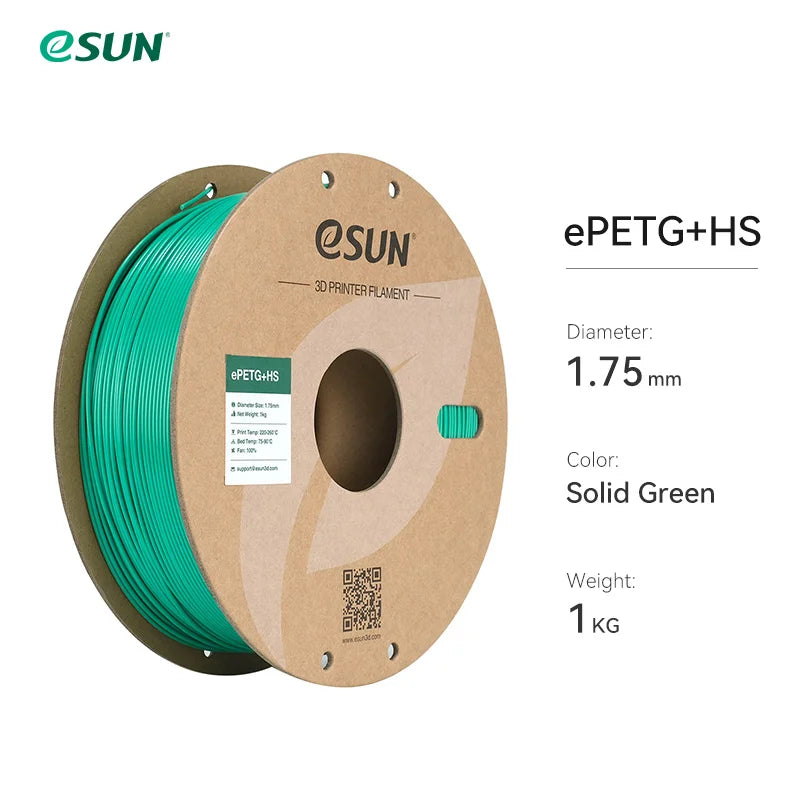 ESUN High-Speed PETG Filament 1.75MM 1KG 3D Printer Filament Fast Printing PETG 3D Filament for Bambu Lab Fast Printer Filament