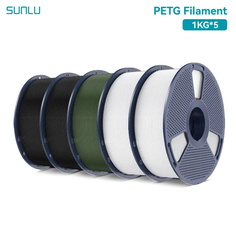 SUNLU PETG 3D Filament 1KG 3 Rolls 1.75mm +/-0.02MM 3D Printing Filament Neatly Wound Filament Vacuum Packing Fast Shipping