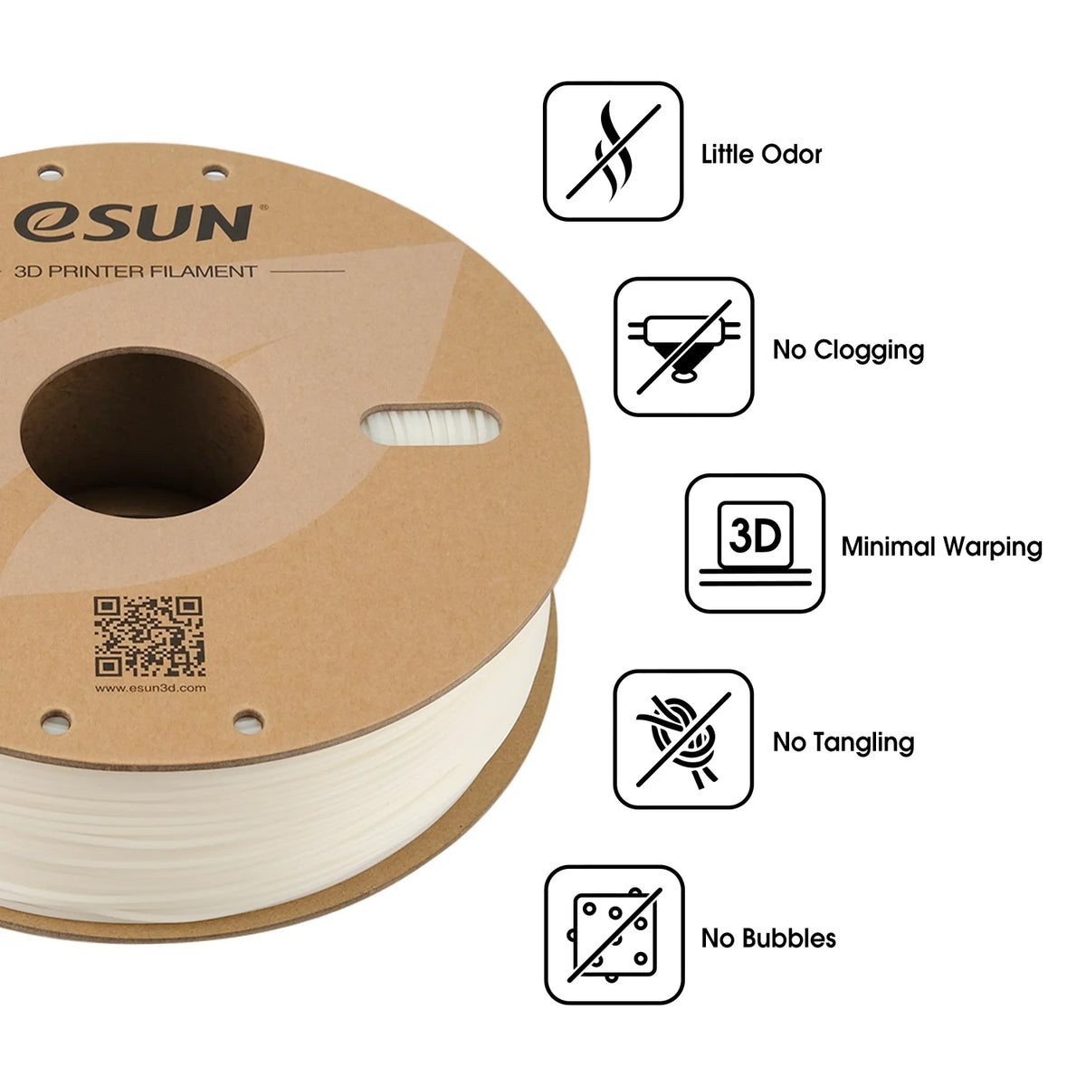 ESUN 3D Printer Filament 1.75mm 1KG ABS+ 3D Plastic Printing Filament 2.2 LBS Spool 3D Printing Material for 3D Printer
