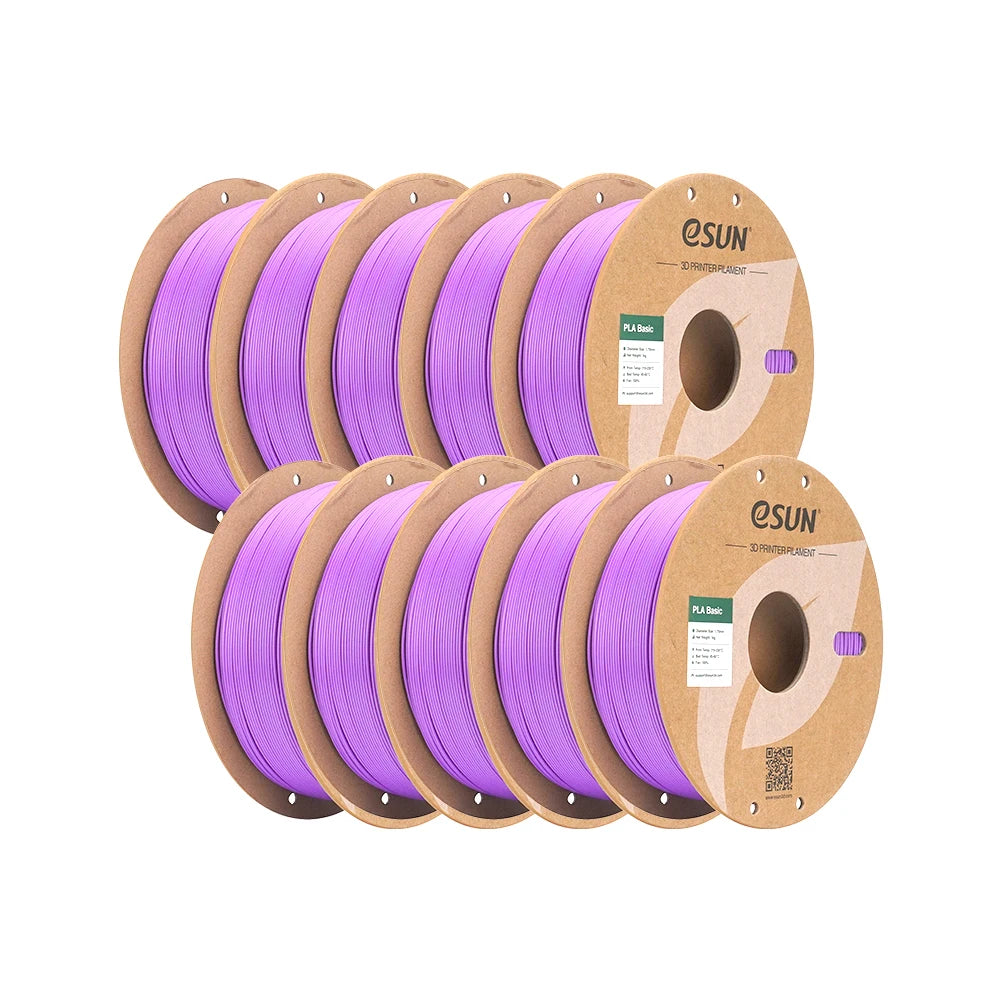 ESUN PLA-Basic 3D Filament 1.75MM 10KG 3D Printer Filaments For Bambu Lab 10PCS Bundle Upgraded PLA Filament Fast Printing PLA