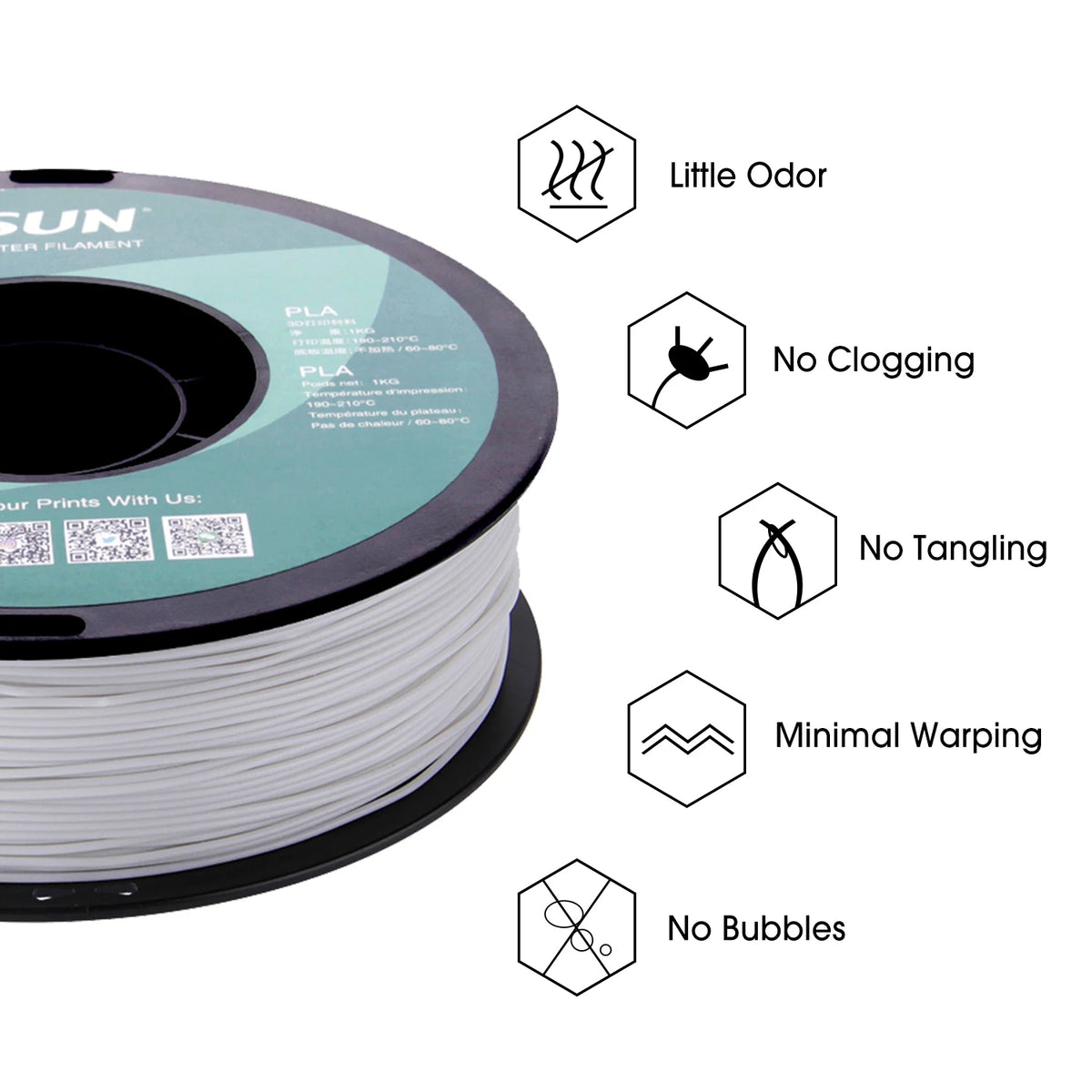 ESUN PLA Filament 1.75mm Glow in the Dark PLA 3D Printer Material 1KG Spool Luminous 3D Printing Filament for 3D Printer