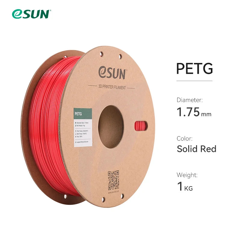 ESUN PETG Filament 1.75mm, 3D Printer Filament PETG Accuracy +/- 0.05mm, 1KG 2.2LBS Spool 3D Printing Materials for 3D Printers