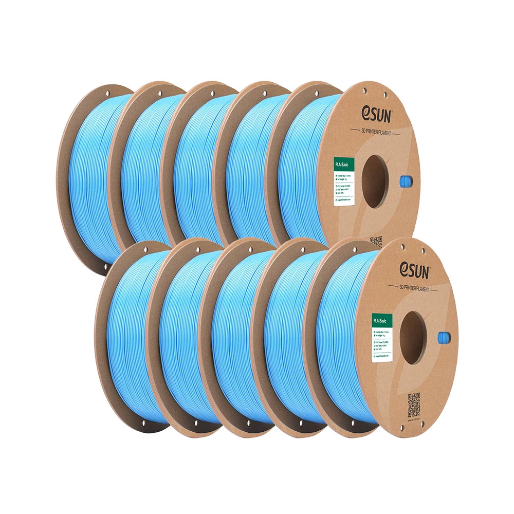 ESUN PLA-Basic 3D Filament 1.75MM 10KG 3D Printer Filaments For Bambu Lab 10PCS Bundle Upgraded PLA Filament Fast Printing PLA
