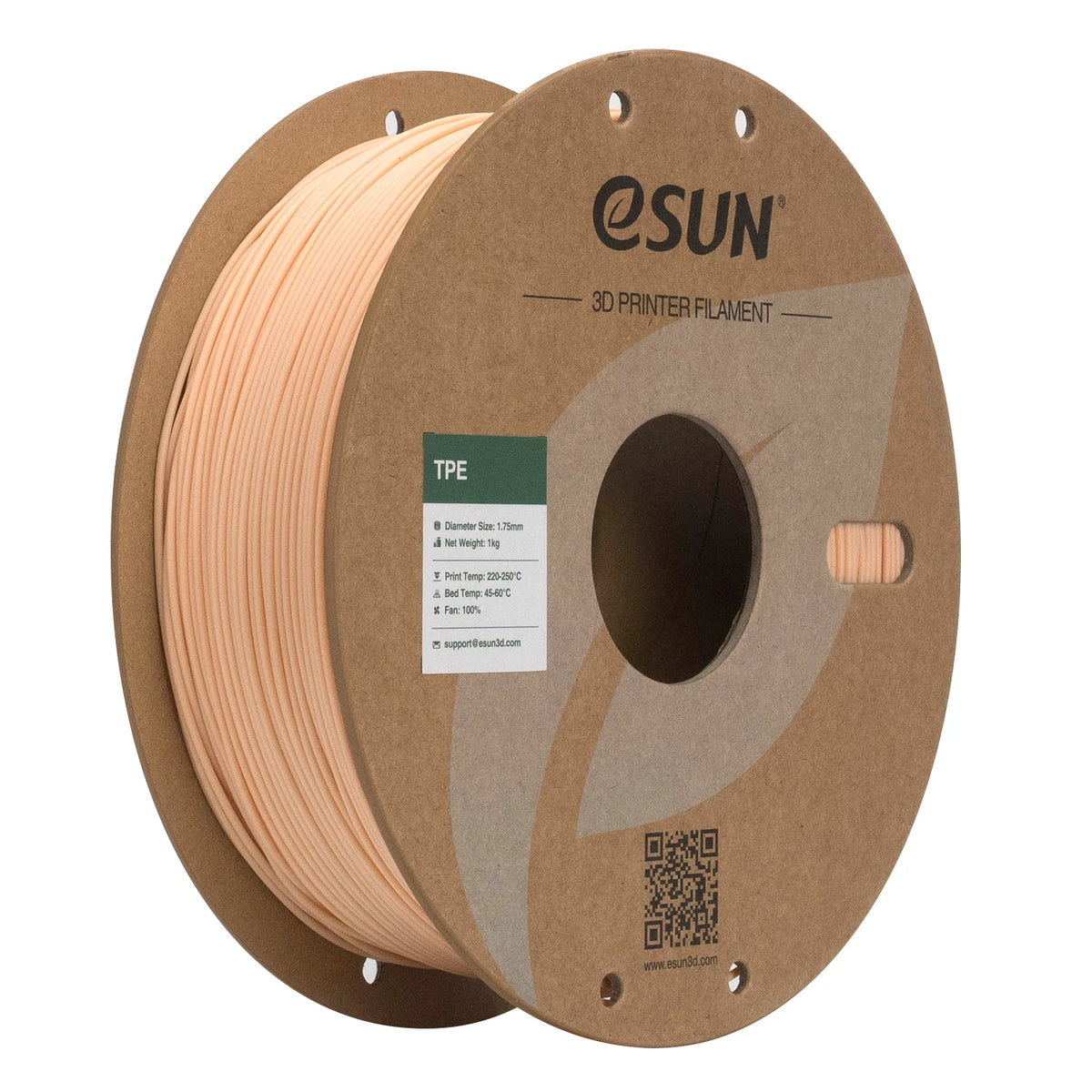 eSUN 3D Printer Flexible TPE 83A Filament 1.75mm Dimensional Accuracy +/- 0.05mm 1KG (2.2 LBS) Spool 3D Printing Material
