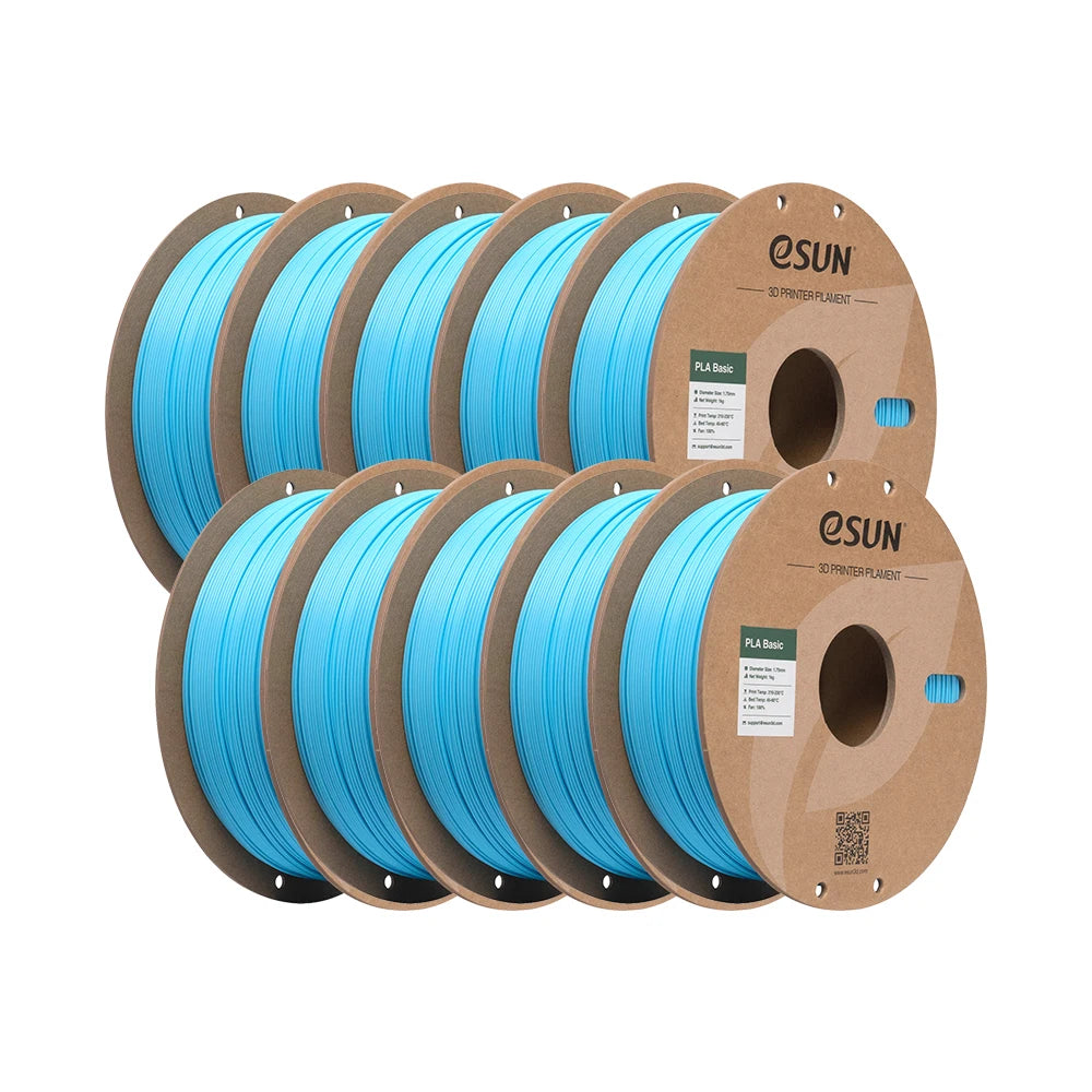ESUN PLA-Basic 3D Filament 1.75MM 10KG 3D Printer Filaments For Bambu Lab 10PCS Bundle Upgraded PLA Filament Fast Printing PLA