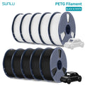 SUNLU PETG/PLA/PLA PLUS 3D Filament 1.75mm 10KG Black White Gray Tangle-Free Filament With Reusable Spool for Most FDM Printer