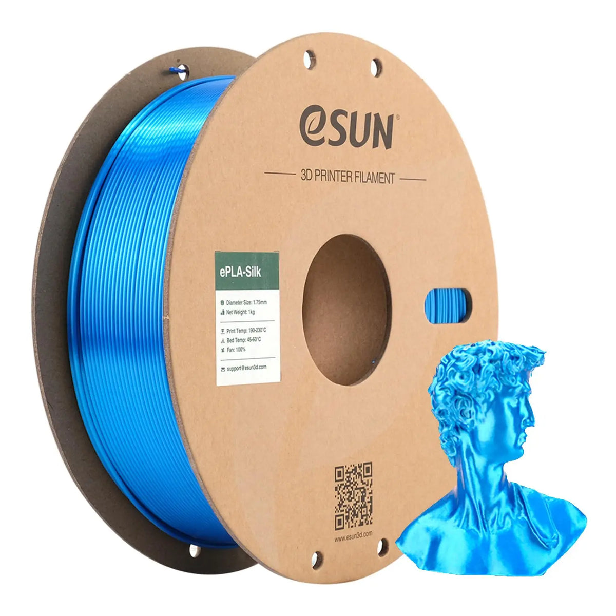 ESUN Silk PLA Filament 1.75mm Rainbow Multicolor Silk PLA 3D Printer Filament 1KG 2.2LBS Spool 3D Printing Material for 3D Print