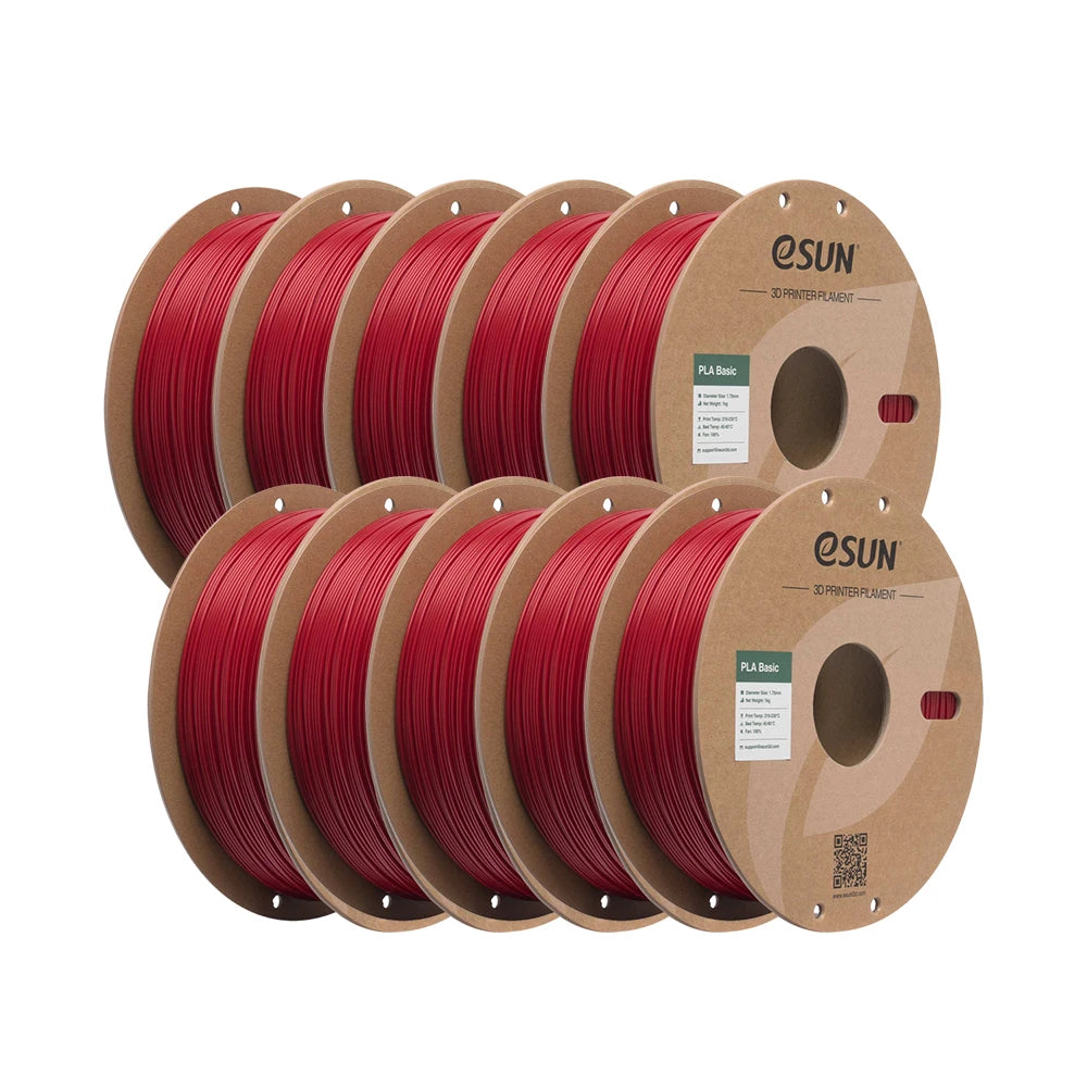 ESUN PLA-Basic 3D Filament 1.75MM 10KG 3D Printer Filaments For Bambu Lab 10PCS Bundle Upgraded PLA Filament Fast Printing PLA