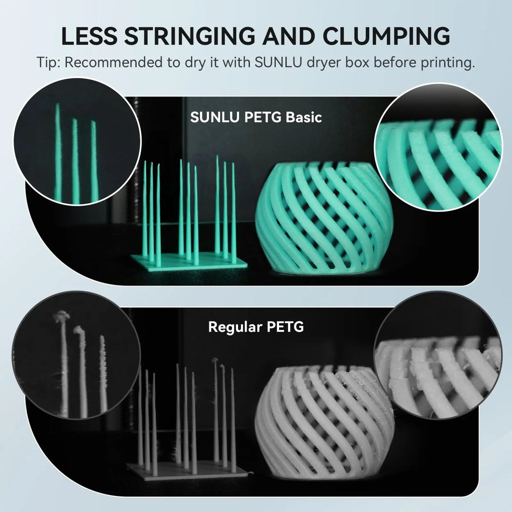 SUNLU Filament Silk PLA+/PETG/Rainbow Silk/Wood/PLA Mix Color 250g/roll 1.75mm Bundle Neatly Wound Individually Vacuum Packed