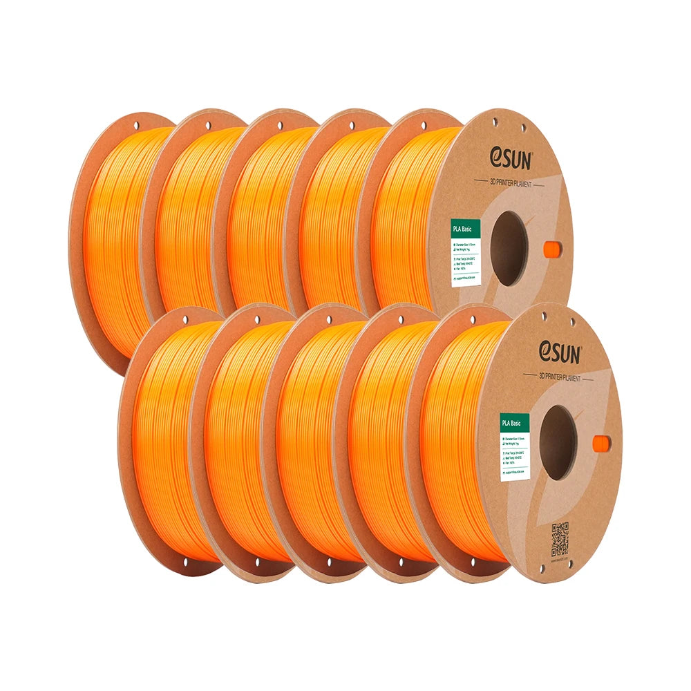 ESUN PLA-Basic 3D Filament 1.75MM 10KG 3D Printer Filaments For Bambu Lab 10PCS Bundle Upgraded PLA Filament Fast Printing PLA