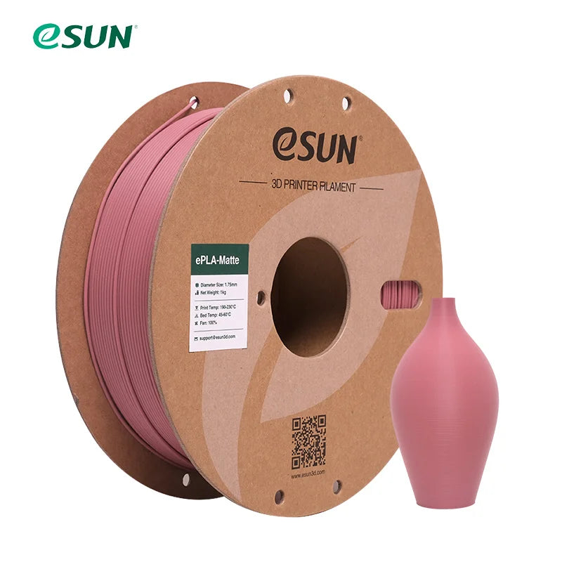 ESUN PLA Matte 3D Printer Filament 1.75mm Dimensional +/- 0.03mm 1KG (2.2 LBS) Spool 3D Printing Material For 3D Printers