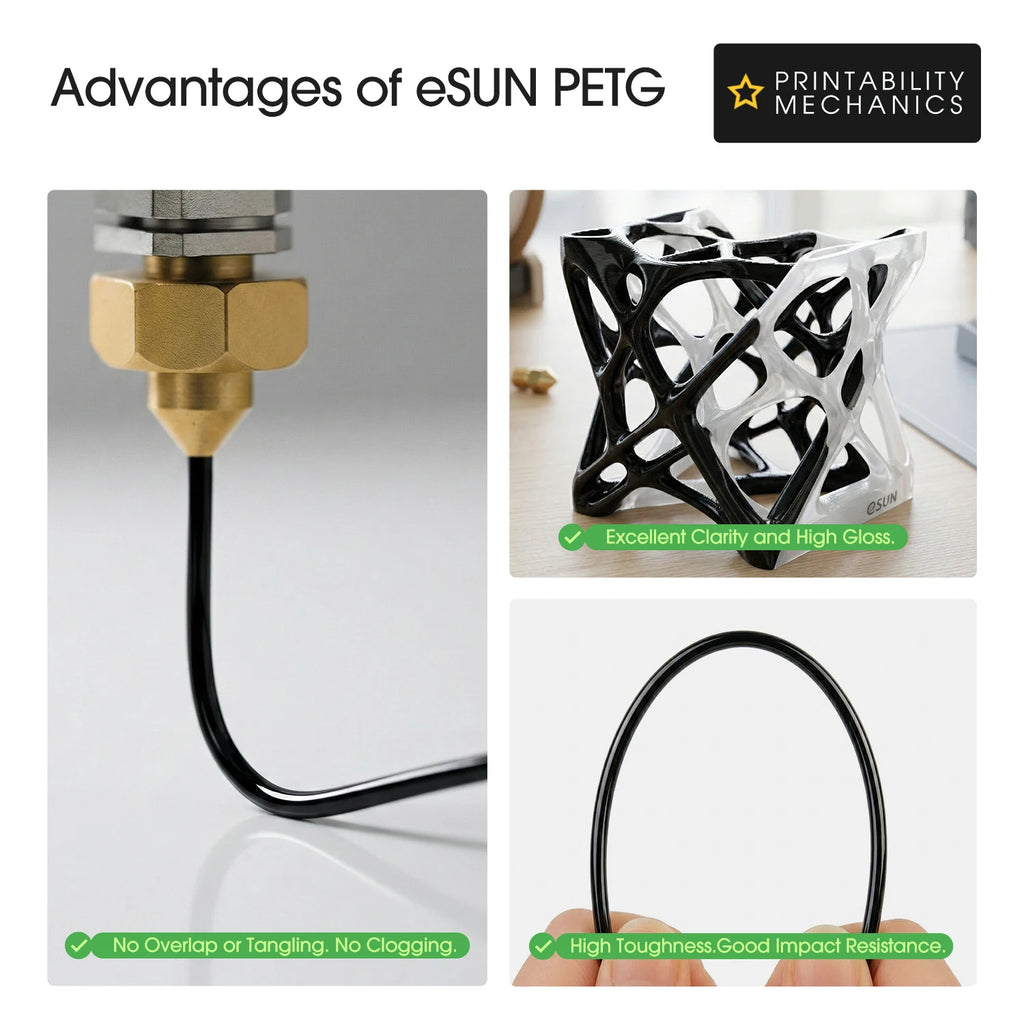 eSUN PETG 3D Filaments 10KG 1.75MM PETG 3D Printer Filaments For Bambu Lab Bundle 10PCS Toughness WaterProof PETG 3D Filaments