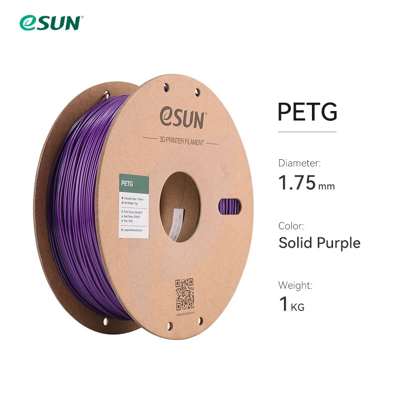 ESUN 3D Printer Filament PETG 1.75mm 1kg/2.2lbs Plastic Filament Consumables PETG 3D Printing Material for 3D Printer