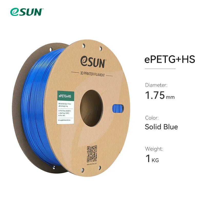 ESUN High-Speed PETG Filament 1.75MM 1KG 3D Printer Filament Fast Printing PETG 3D Filament for Bambu Lab Fast Printer Filament