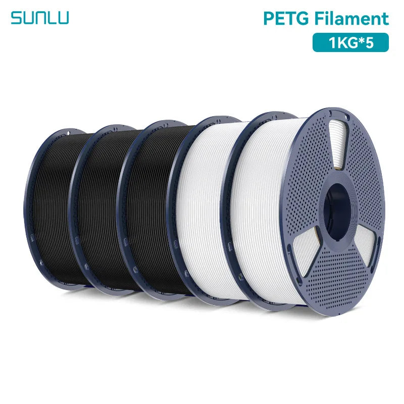 SUNLU PETG 3D Filament 1KG 3 Rolls 1.75mm +/-0.02MM 3D Printing Filament Neatly Wound Filament Vacuum Packing Fast Shipping