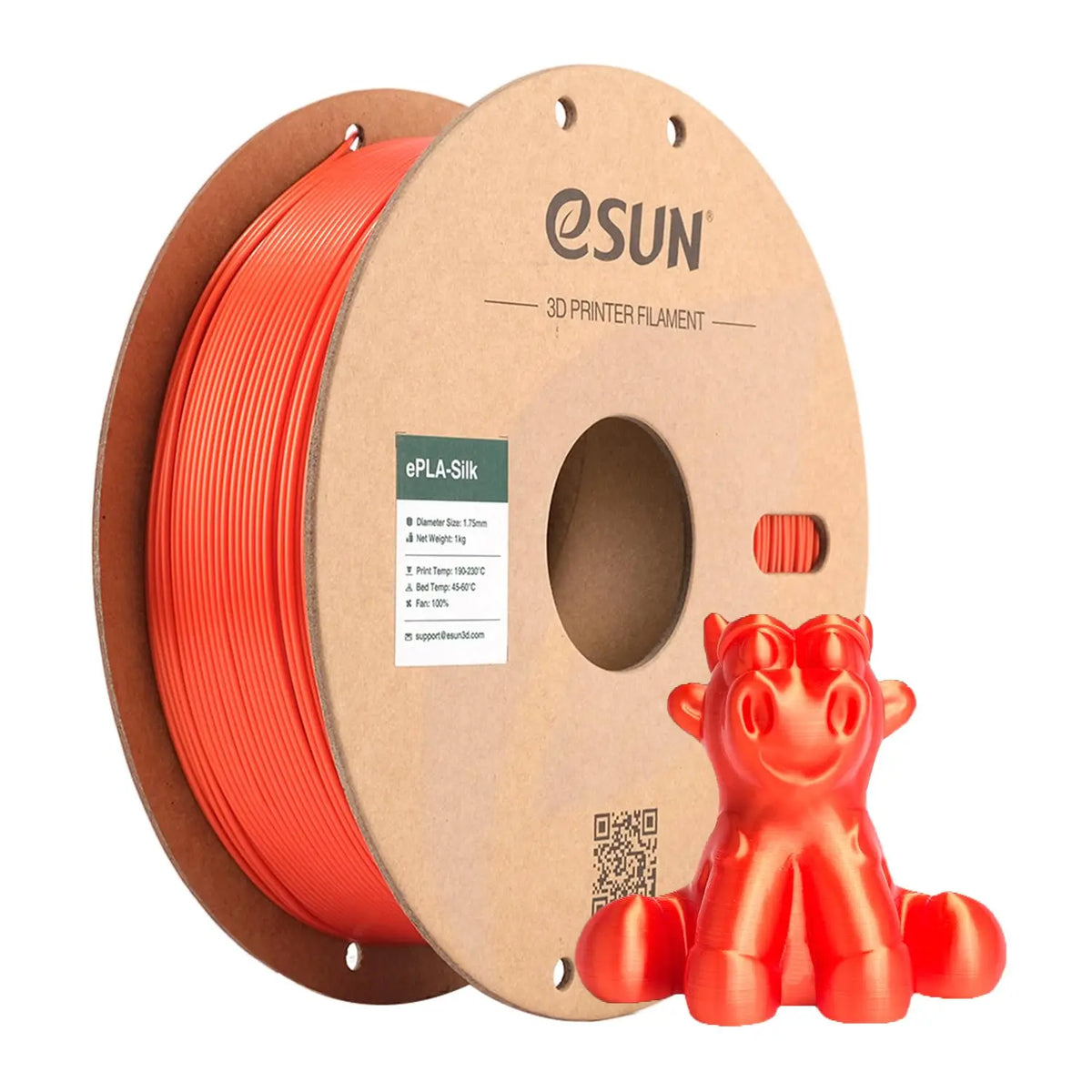 ESUN Silk PLA Filament 1.75mm Silk PLA 3D Printer Filament 1KG (2.2 LBS) Spool 3D Materials for 3D Printers DIY Artwork Printing