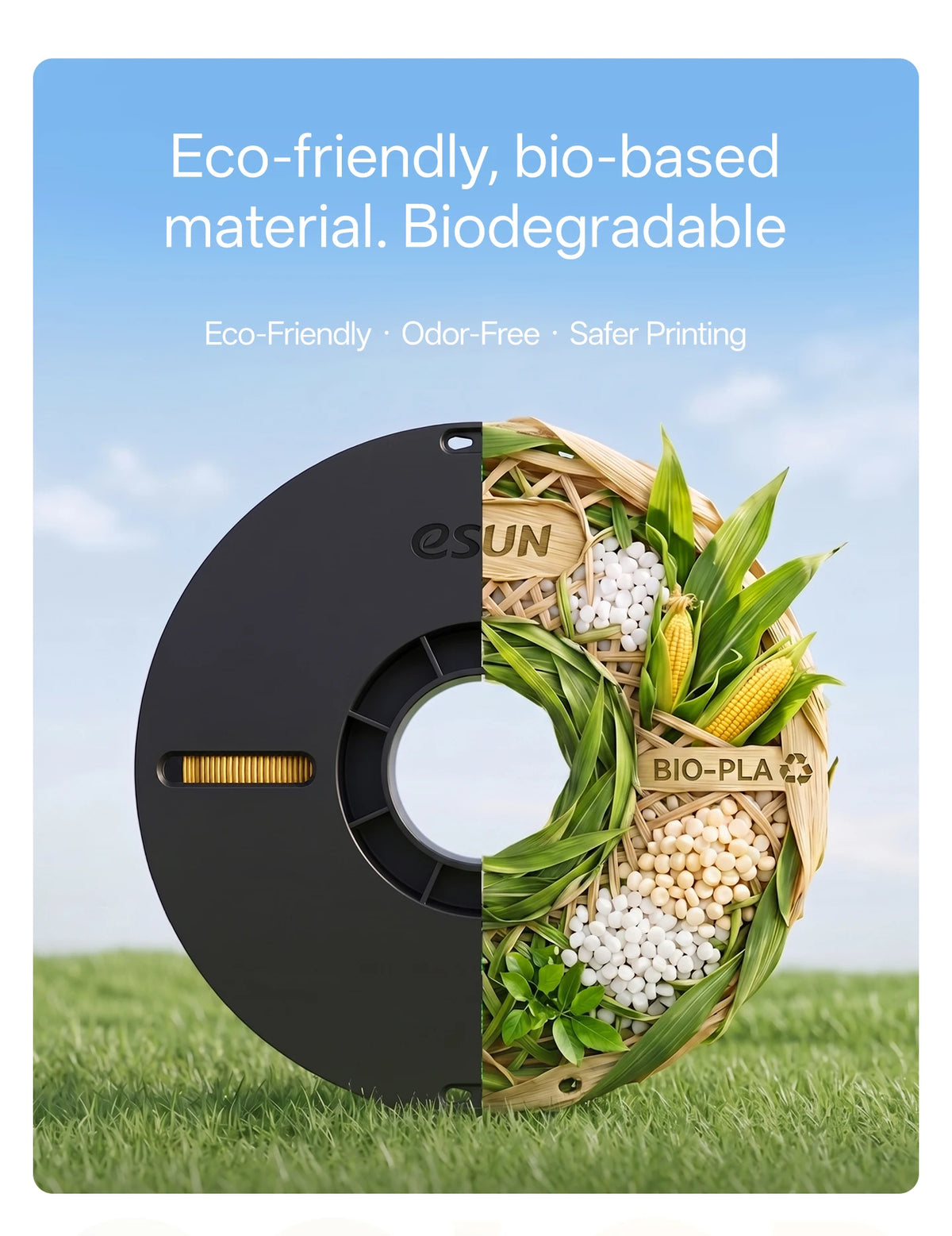 ESUN Silk PLA Filament 1.75mm Rainbow Multicolor Silk PLA 3D Printer Filament 1KG 2.2LBS Spool 3D Printing Material for 3D Print