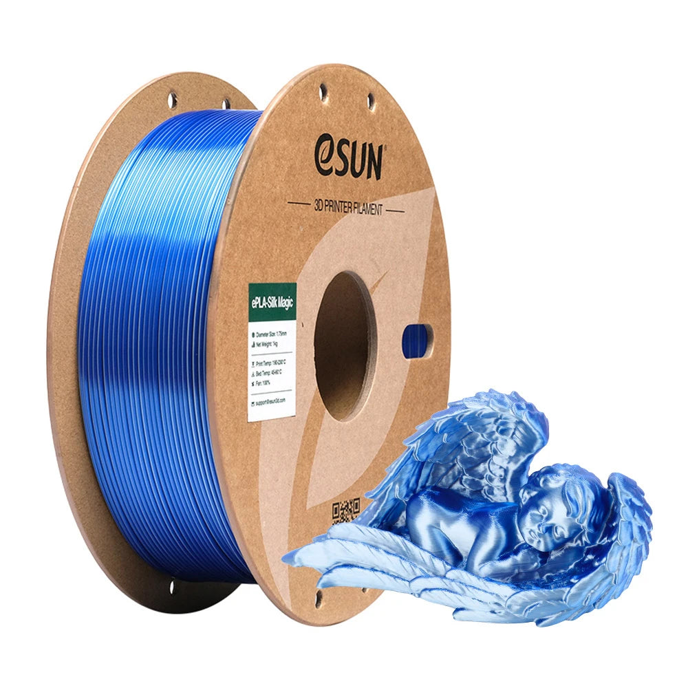 ESun Silk PLA Filament For 3D Printer Magic Silk PLA 1.75mm 1KG Spool Two / Three Colors Printing Mystic PLA 3D Printer Filament