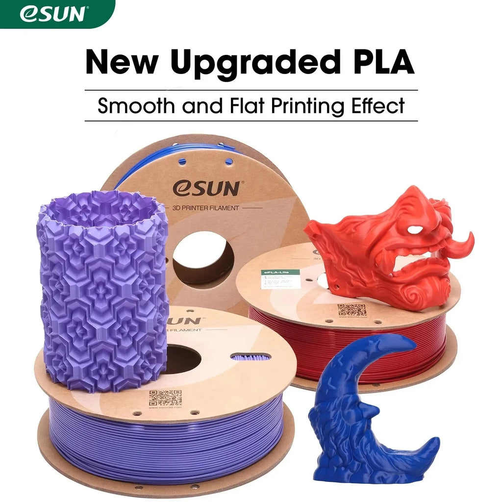 ESUN Fast Printing PLA Filament for 3D Printer 1.75mm 3D Printer Filament 1KG (2.2 LBS) Spool 3D Upgraded PLA for Bambu Lab