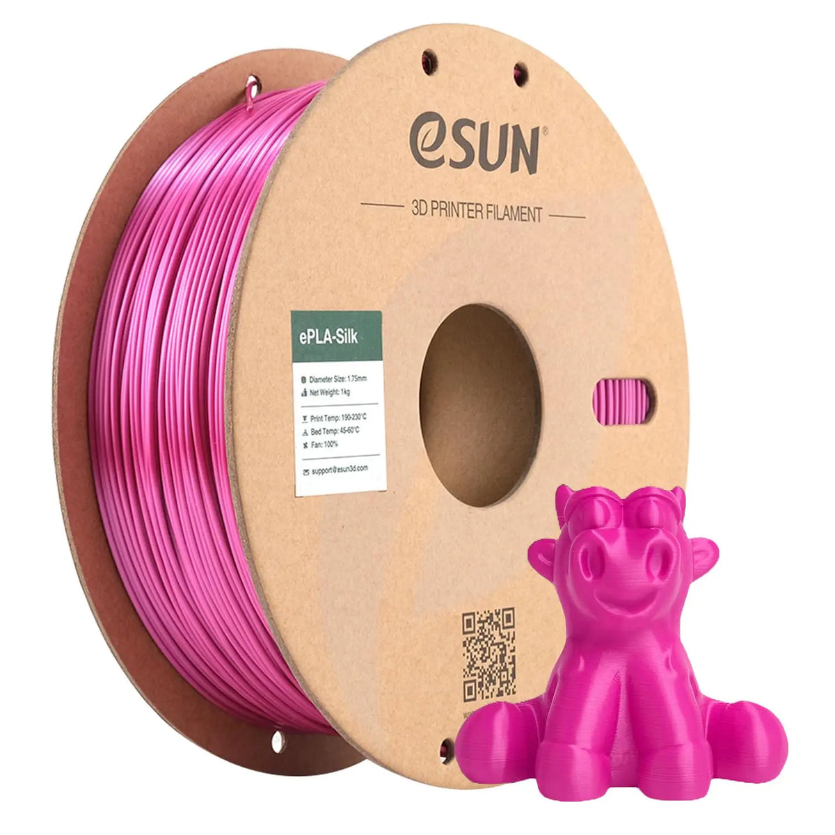 ESUN Silk PLA Filament 1.75mm Rainbow Multicolor Silk PLA 3D Printer Filament 1KG 2.2LBS Spool 3D Printing Material for 3D Print