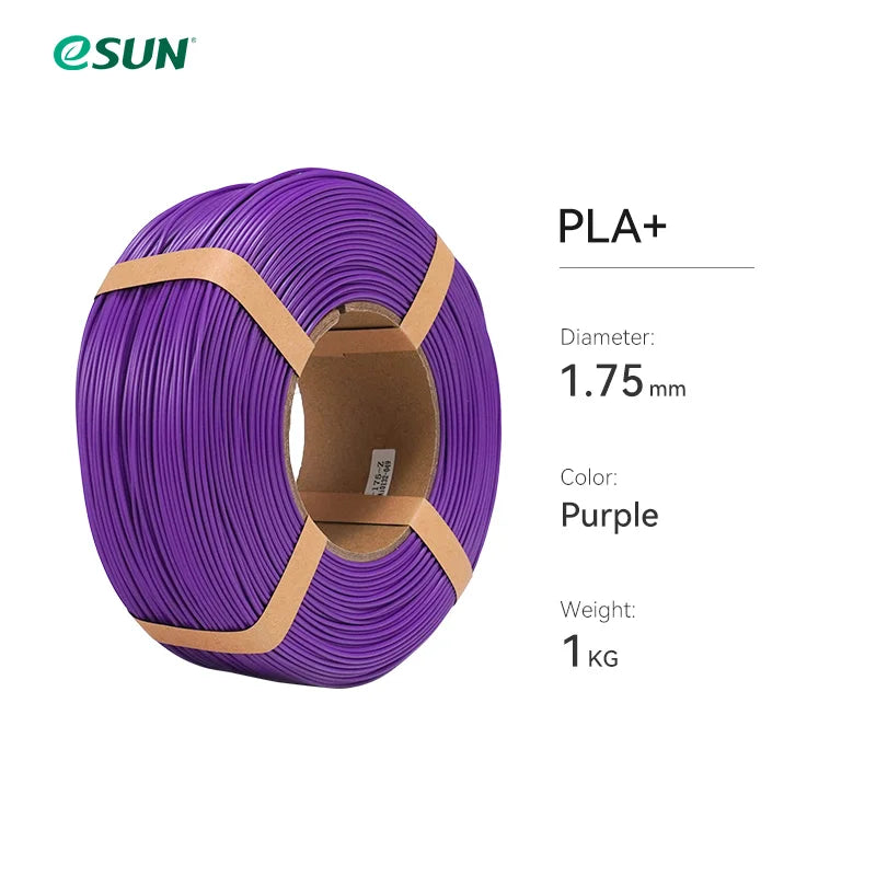 ESUN PLA+ 3D Filament 1.75MM 1KG Fast Printing PLA Plus for Bambu Lab 3D Printer Filament Without Spool PLA+ for 3D Printers