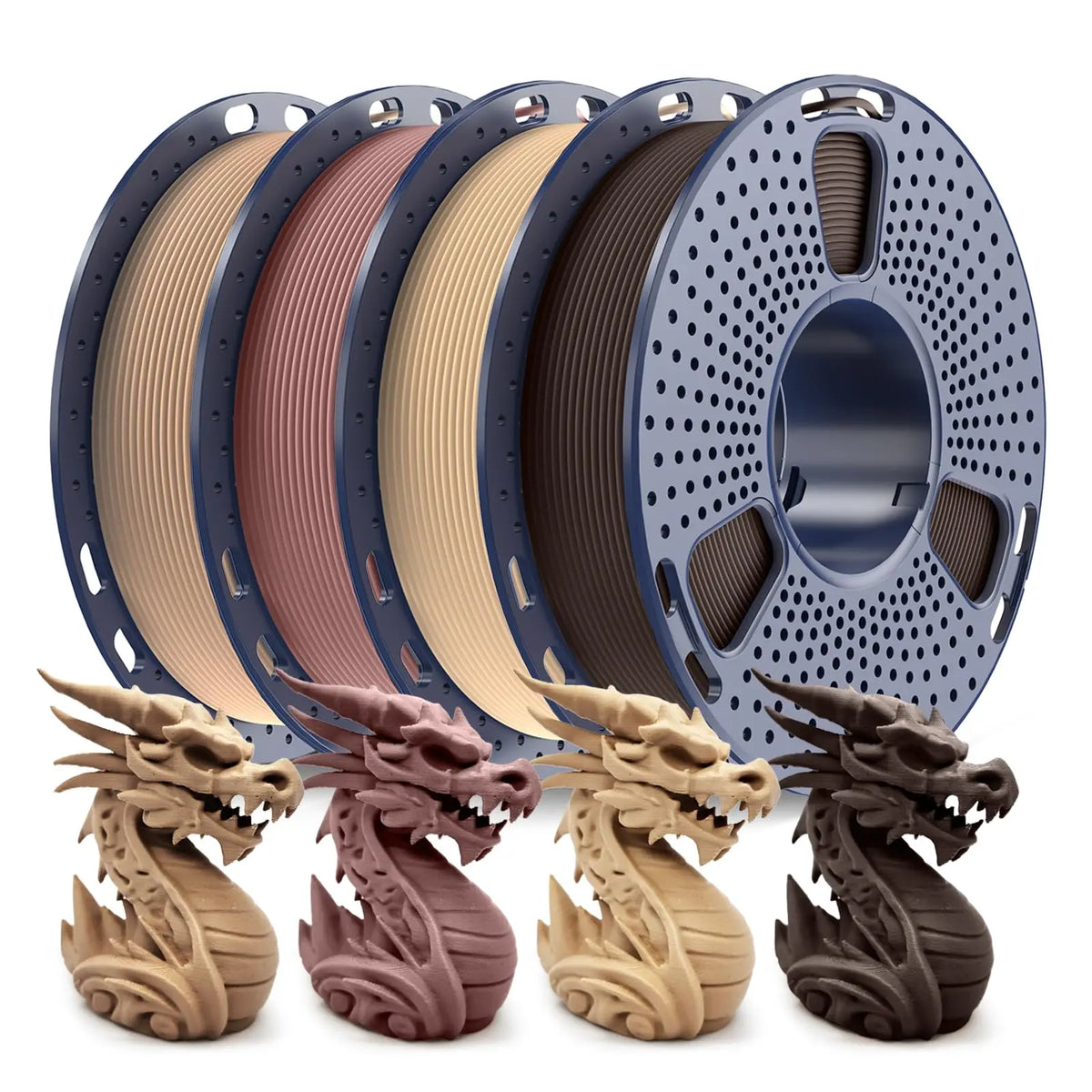 SUNLU Filament Silk PLA+/PETG/Rainbow Silk/Wood/PLA Mix Color 250g/roll 1.75mm Bundle Neatly Wound Individually Vacuum Packed
